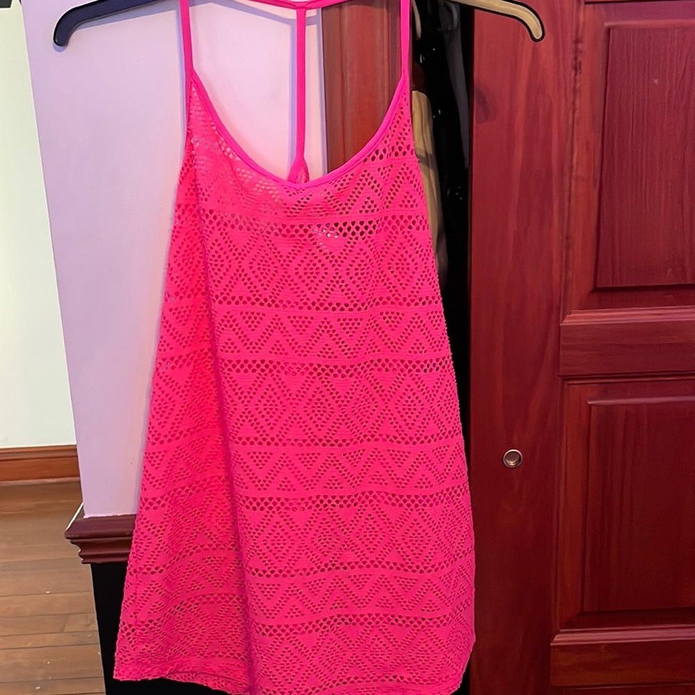 Neon pink cover up